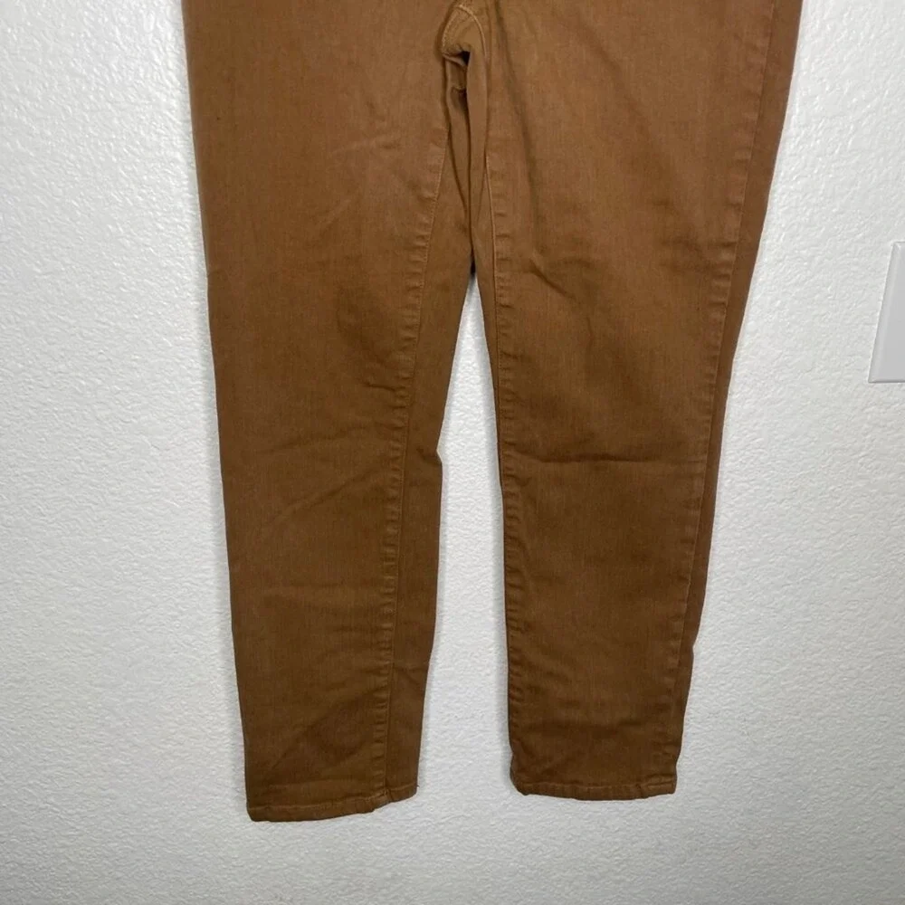 Chicos So Slimming Girlfriend Crop Jeans Brown Earth Tone Size 00 Regular